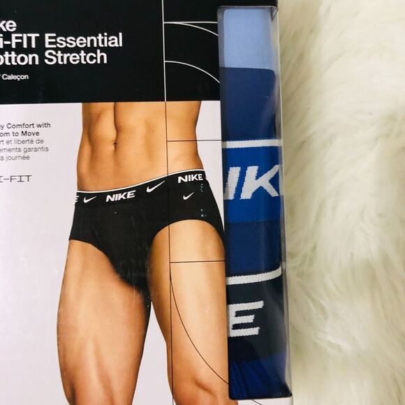 Men's Nike Dri-FIT Essential 3-Pack Breathable Stretch Briefs‎ Blue Size XXL NEW - Picture 4 of 5
